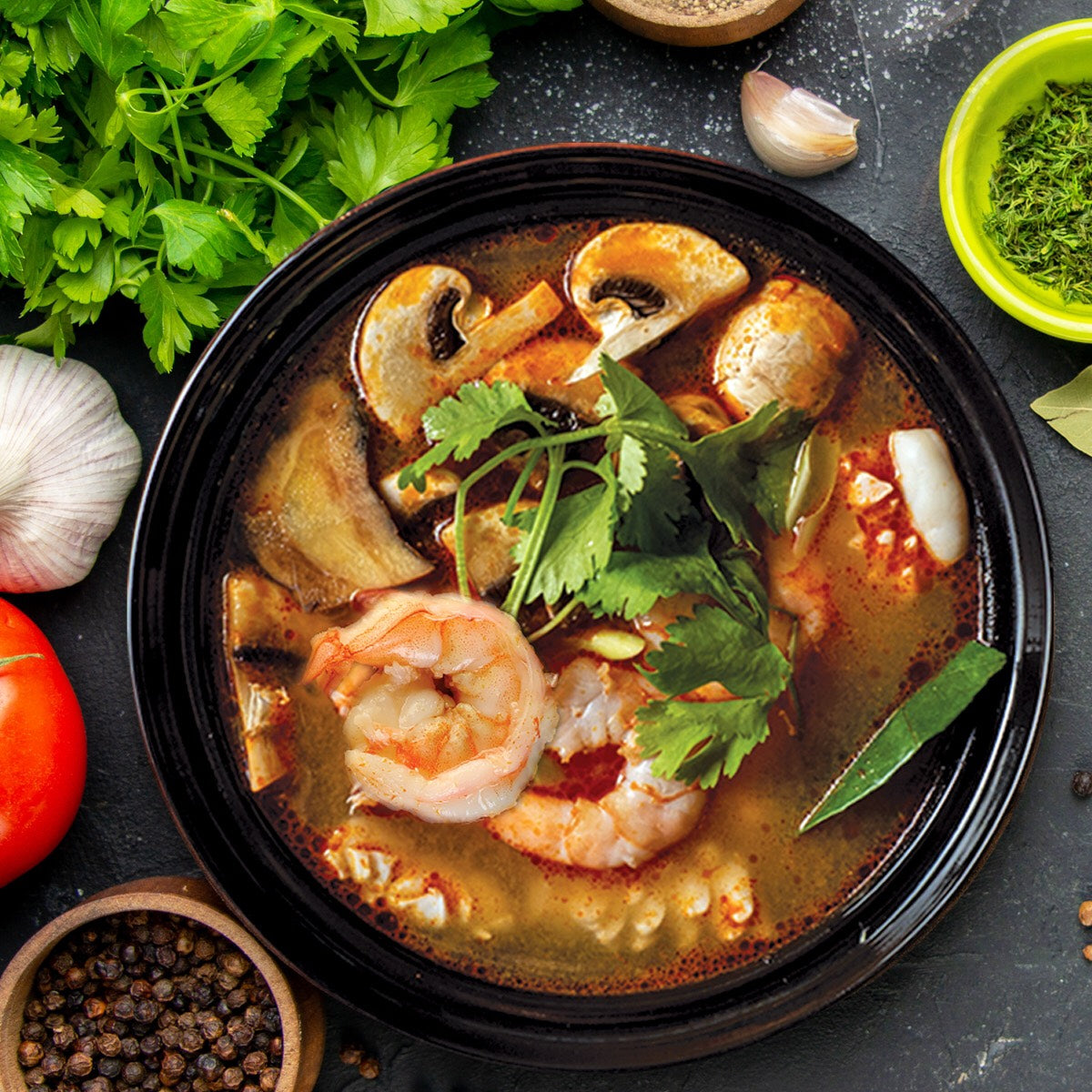 E11. Tom Yum Soup & Rice