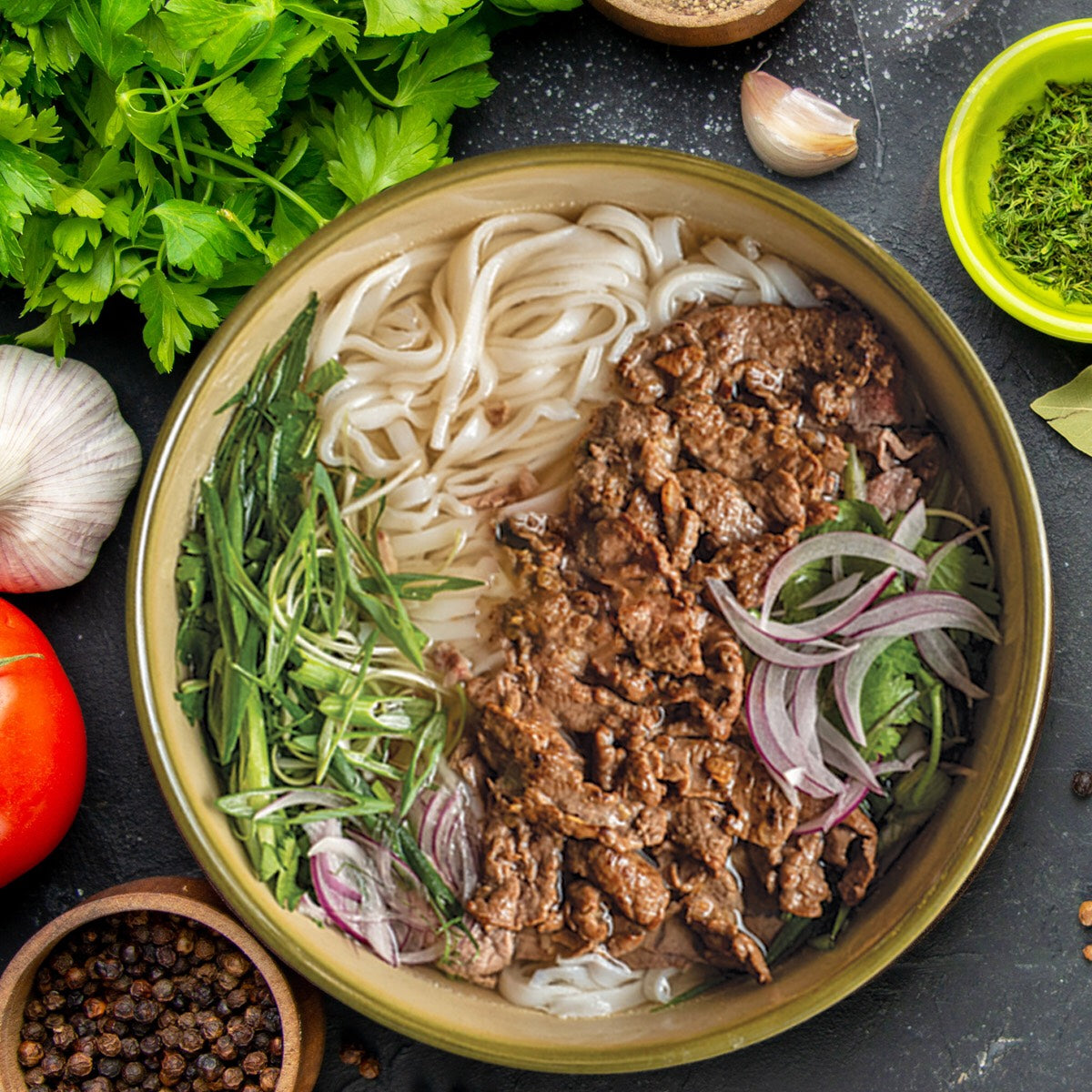 B2. Pho Bo Tai Lan - Vietnamese Sizzling Beef Noodle Soup